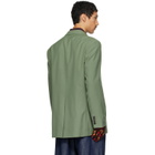 Dries Van Noten Green Oversized Wool Blazer
