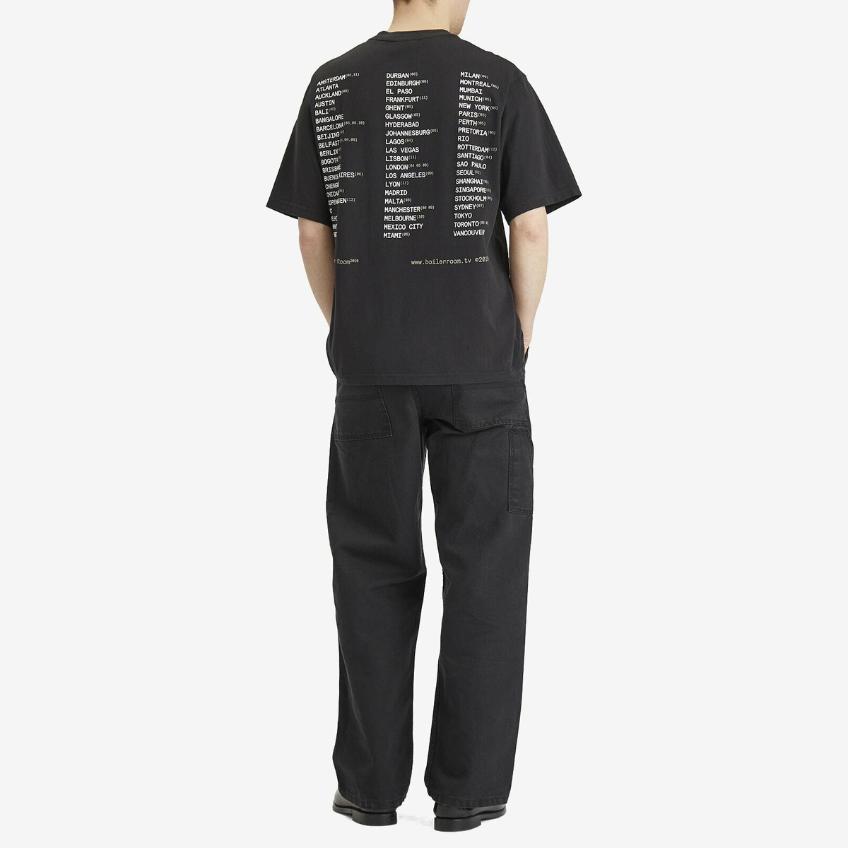 Boiler Room Men's World Tour T-Shirt in Black Boiler Room