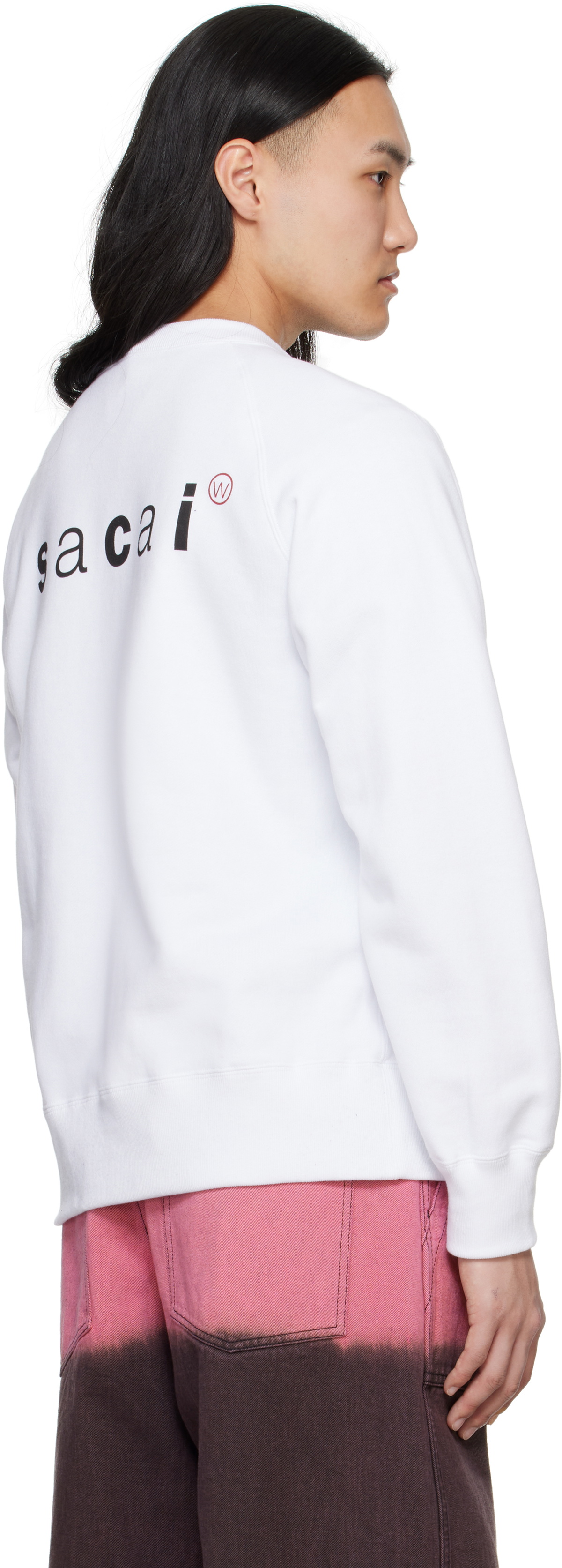 トップス WTAPS sacai Print Pullover SWEATER WTAPS SACAI Print Pullover Sweater White