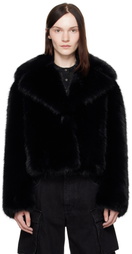 Stand Studio Black Samara Faux-Fur Jacket
