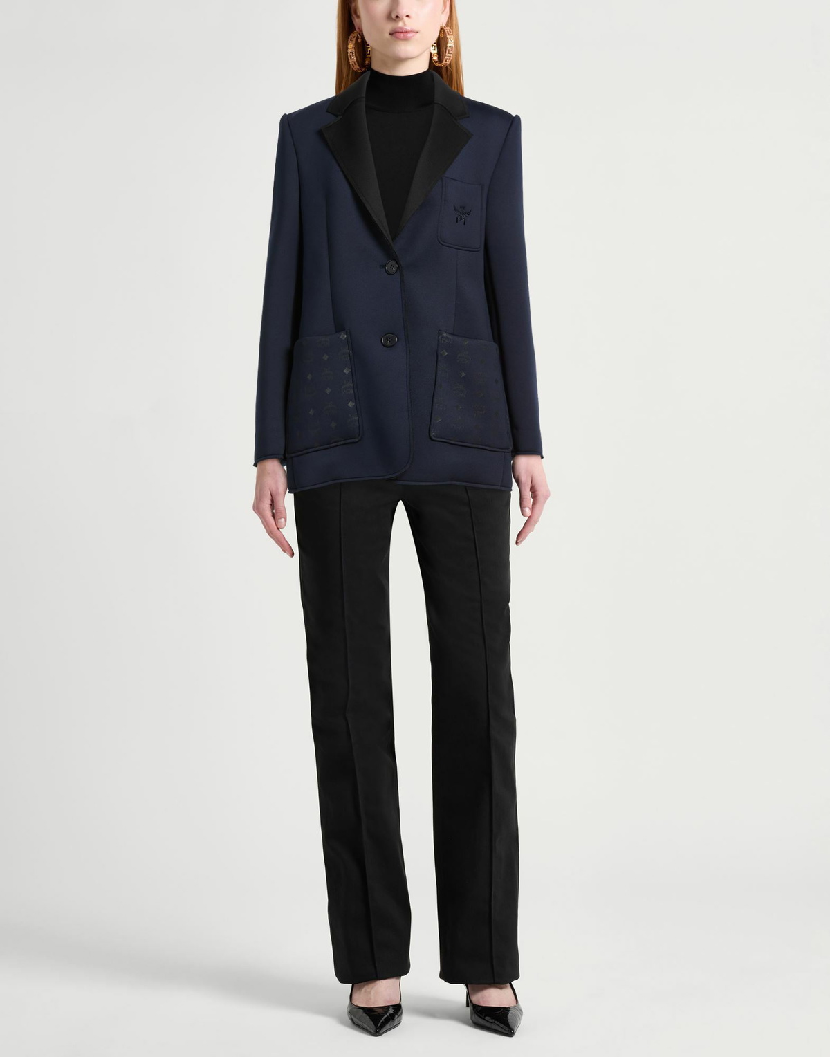 Mcm Womens Blazer Midnight in Blue