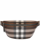 Burberry Men's Cason Check Waist Bag in Dark Birch Brown