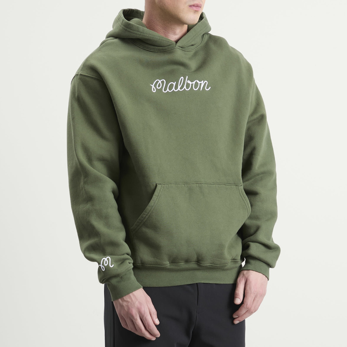 Malbon Men's Fesque Hoodie in Olivine