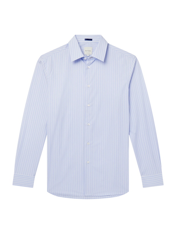 Photo: Paul Smith - Striped Cotton-Poplin Shirt - Blue