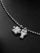 Greg Yuna - Sÿlver Babÿ Umlaut NY Initial Sterling Silver Diamond Pendant Necklace