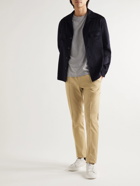 Brioni - Sidney Slim-Fit Tapered Cotton-Gabardine Drawstring Trousers - Unknown