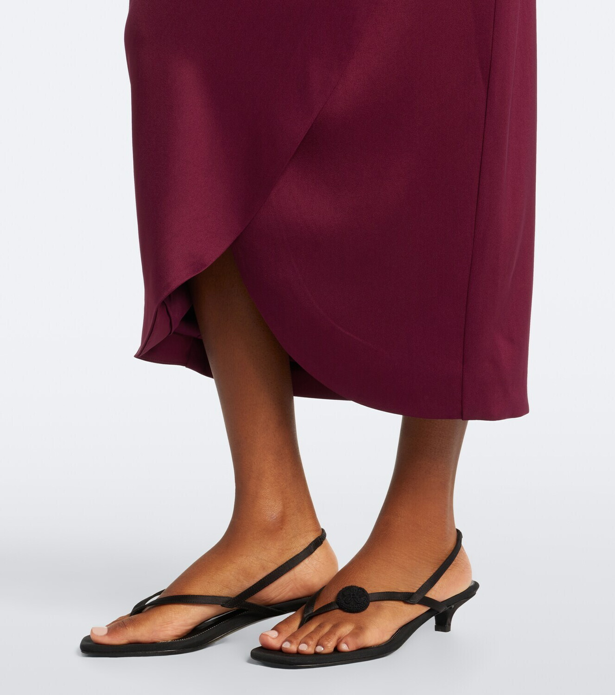 Simkhai Camila draped satin midi dress