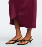Simkhai Camila draped satin midi dress