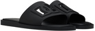 Dolce&Gabbana Black Rubber Beachwear Pool Slides