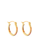 Crystal Haze Mini Serena 18kt Gold-plated Hoop Earrings - Multicoloured - One Size