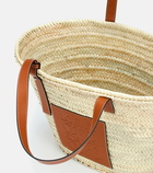 Loewe - Large leather-trimmed basket tote
