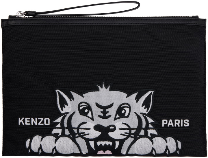 Photo: Kenzo Black Kenzo Paris 'Kenzo Varsity' Large Pouch