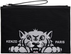 Kenzo Black Kenzo Paris 'Kenzo Varsity' Large Pouch
