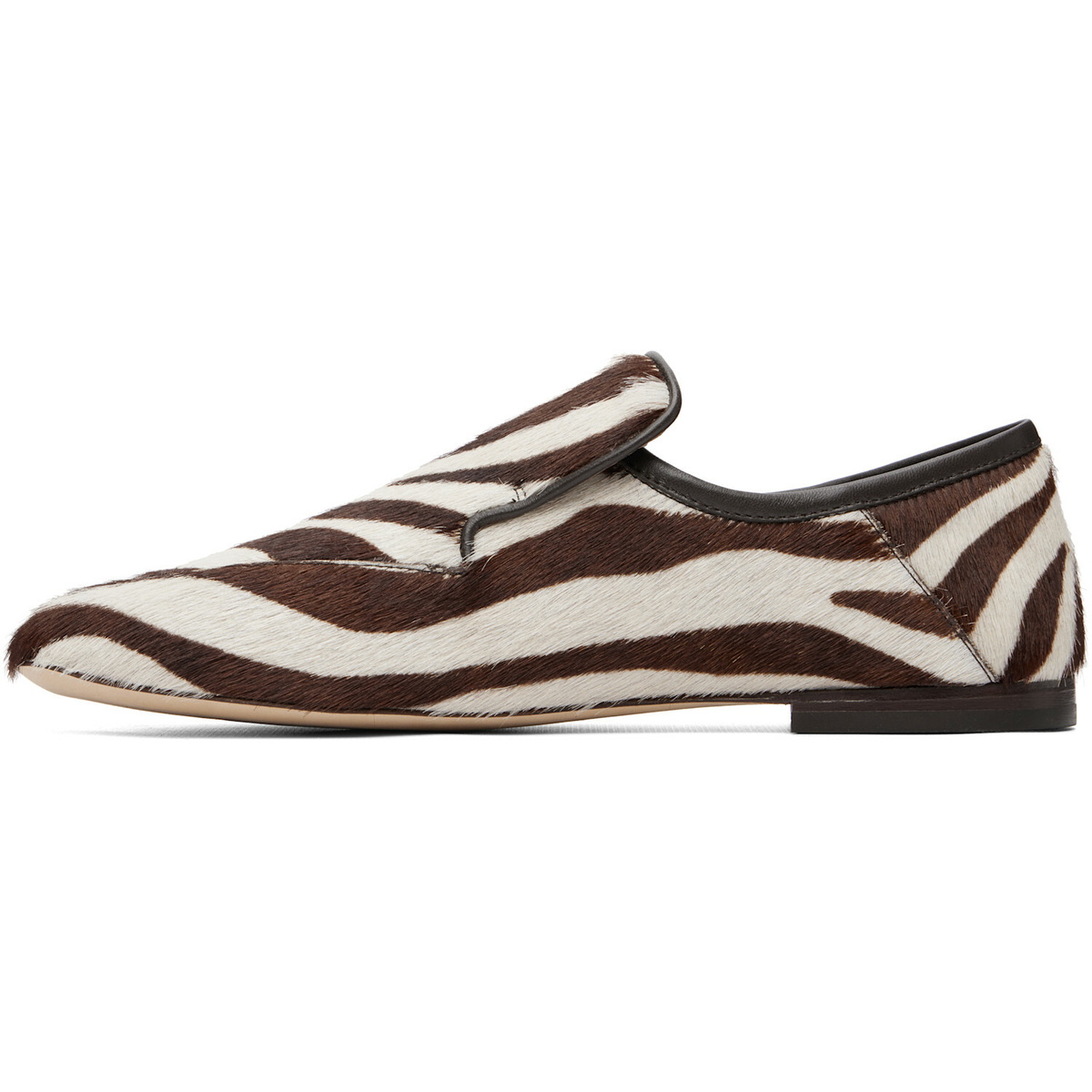 Wales Bonner White & Burgundy Dakar Loafers
