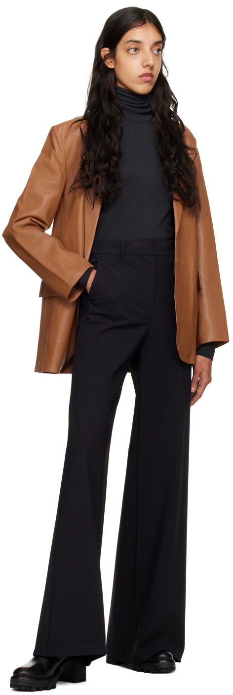 Theory Black Wide-Leg Trousers