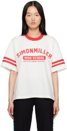 Simon Miller White & Red 'SM High' T-Shirt