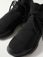 Y-3 - Qasa Neoprene, Webbing and Rubber High Top Sneakers - Black