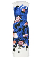 Erdem Floral-print Faille Midi Dress Multi Floral