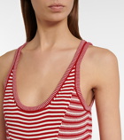 Chloe - Striped knit cotton tank top