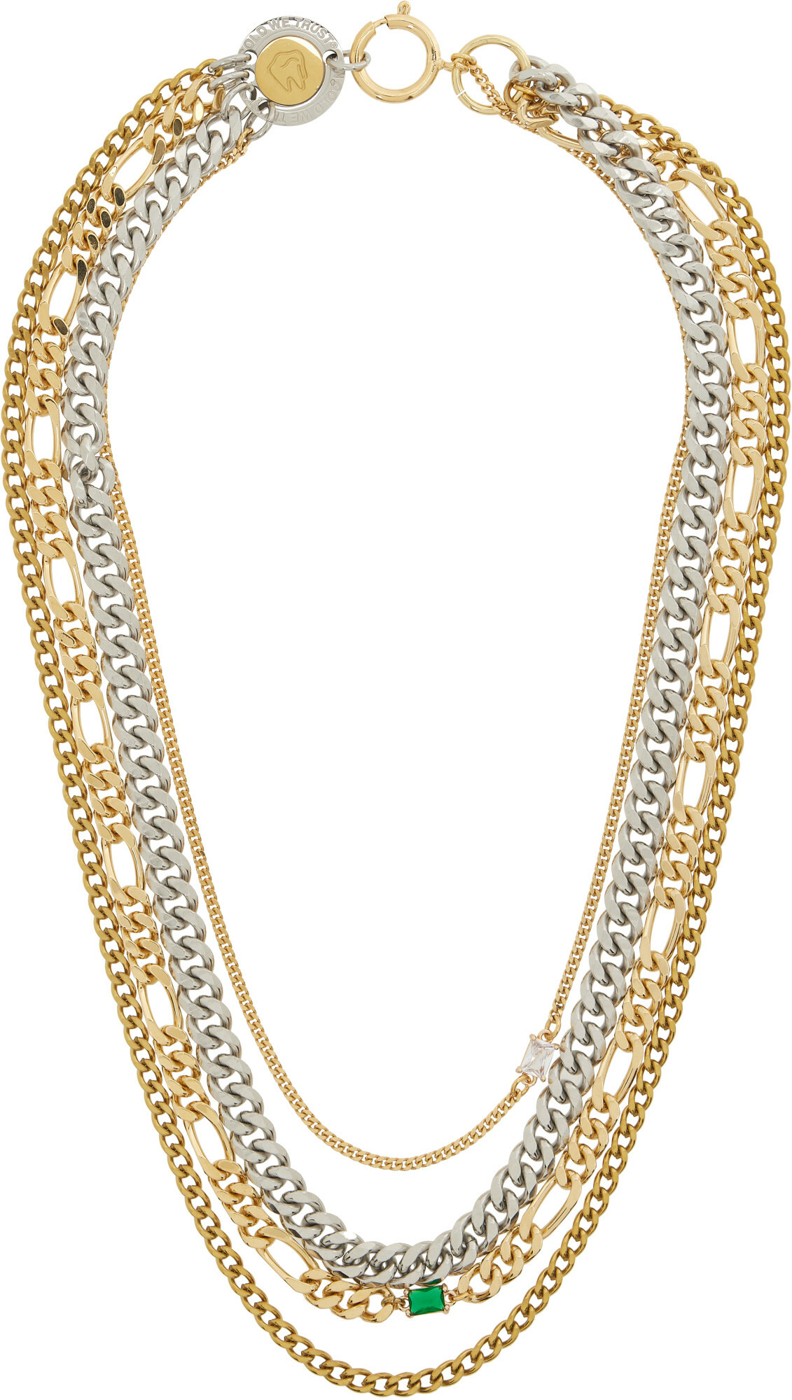 IN GOLD WE TRUST PARIS Multi Chain Necklace