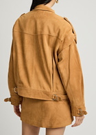 Aexae Panelled Suede Jacket Camel