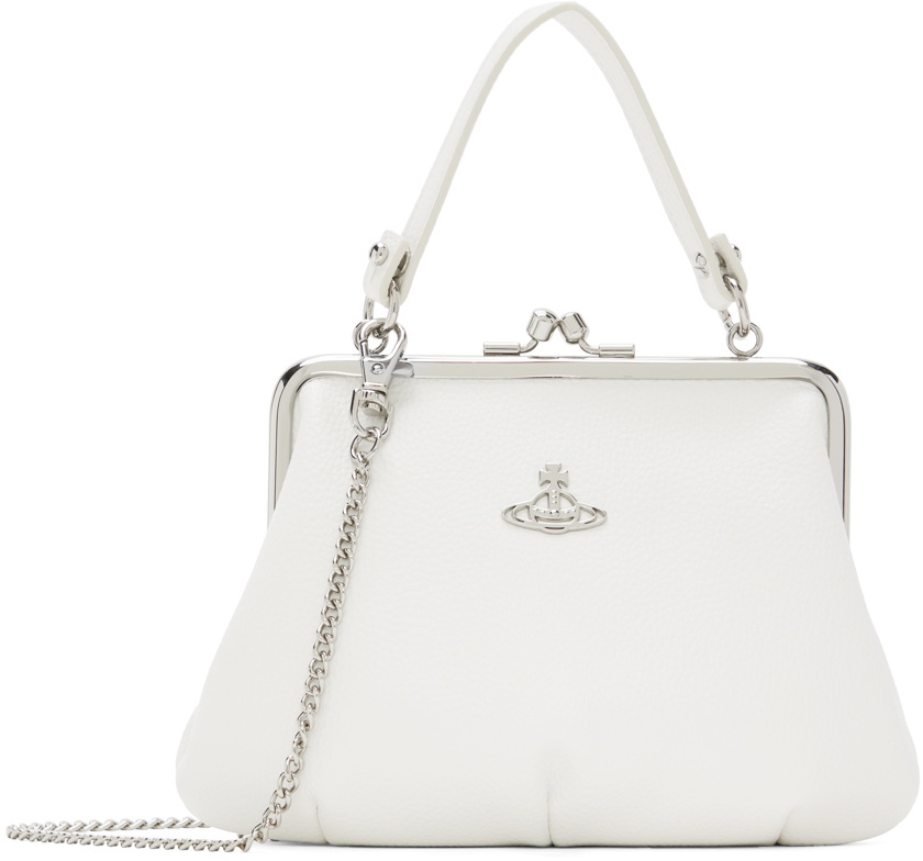Vivienne Westwood ミニ チェーンバッグホワイト Vivienne Westwood White Granny Frame Bag Vivienne Westwood