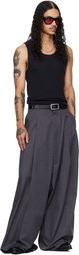 LU'U DAN Gray Lowline Trousers