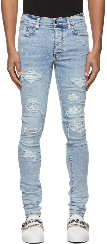 Photo: AMIRI Blue Swarovski Crystal Jeans