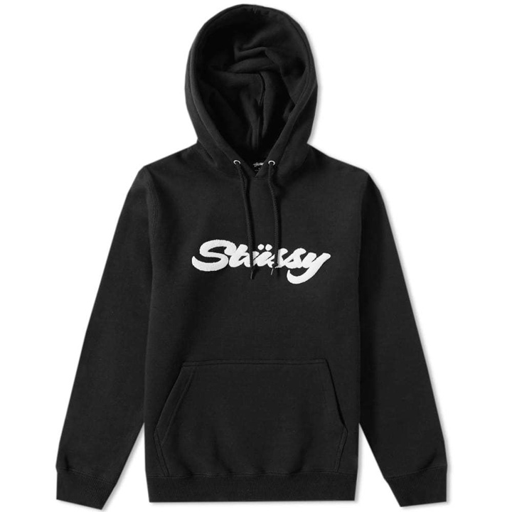 Photo: Stussy Chenille Applique Hoody Black