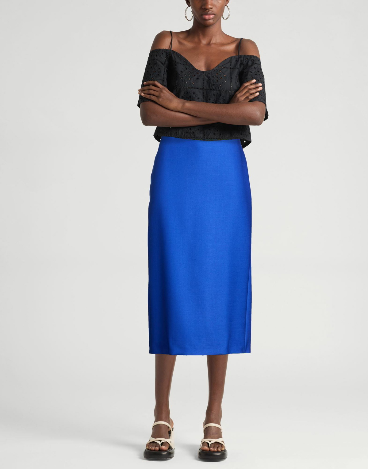 David Koma Womens Midi skirt Bright in Blue