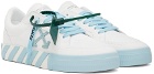 Off-White White & Blue Low Vulcanized Sneakers