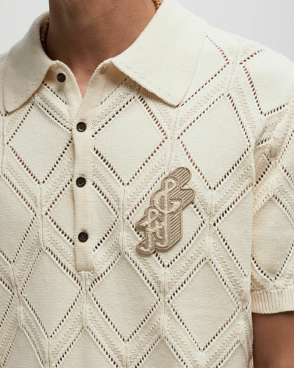 Honor The Gift DIAMOND KNIT POLO Beige Men Honor the Gift