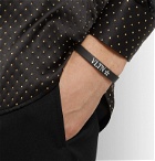Valentino - Valentino Garavani Logo-Print Leather Bracelet - Black