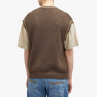 Nudie Jeans Co Men's Sverre Knit Vest in Brown Melange