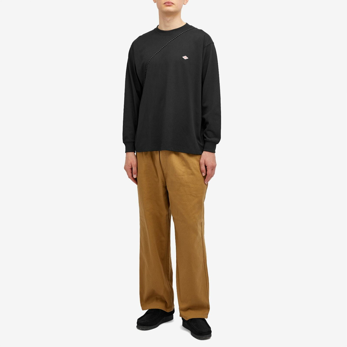 Danton Men's Long Sleeve Logo T-Shirt in Black