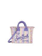 MC2 Saint Barth Striped Terry Embossed Mini Vanity Bag