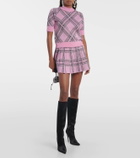 Giuseppe di Morabito Embellished checked wool top