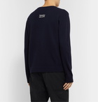 Valentino - Intarsia Virgin Wool and Cashmere-Blend Sweater - Blue