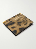 TOM FORD - Leopard-Print Full-Grain Leather Bifold Cardholder with Money Clip