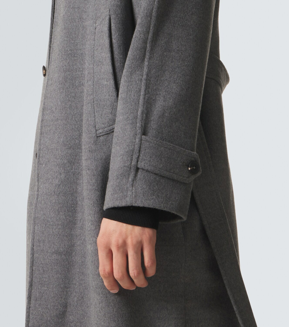 Saman Amel Belted wool overcoat