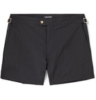 TOM FORD - Slim-Fit Mid-Length Swim Shorts - Black