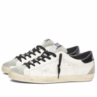 Golden Goose Men's Super Star Leather Sneaker in White/Grey/Black