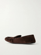 Acne Studios - Bojan Folding Suede Loafers - Brown
