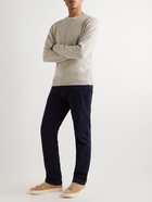 Officine Générale - Marco Ribbed Cotton and Linen-Blend Sweater - Neutrals