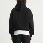 ANNIE HOOD Men's Mini Logo Zip Hoodie in Black