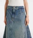 Loewe Deconstructed denim midi skirt