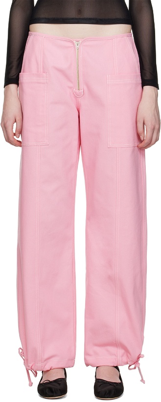 Photo: Sandy Liang Pink Tifosi Trousers