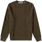 Daily Paper Men's Shield Crochet Sweater in Four Leaf