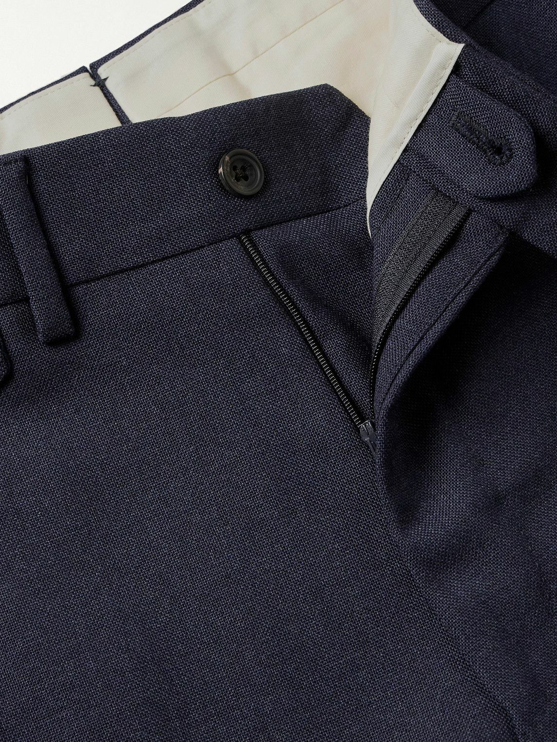 J. Mueser - Slim-Fit Straight-Leg Virgin Wool Suit Trousers - Blue