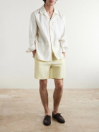 Saman Amel - Straight-Leg Silk Shorts - Yellow